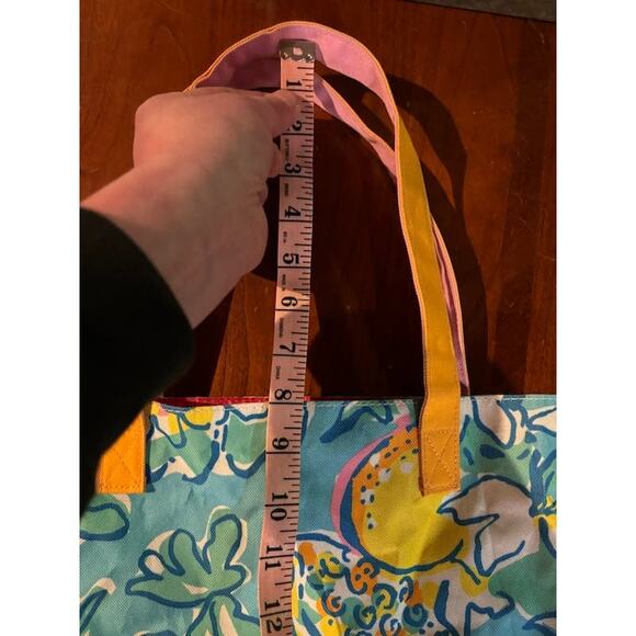 Lilly Pulitzer Estee Lauder tote bag floral Spring summer canvas bright colors - Picture 8 of 9